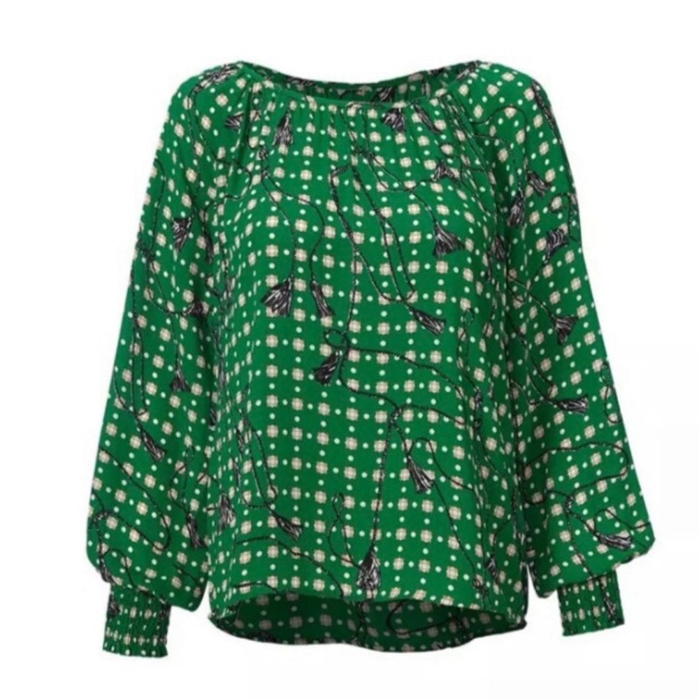 New Cabi Voyage Blouse Green